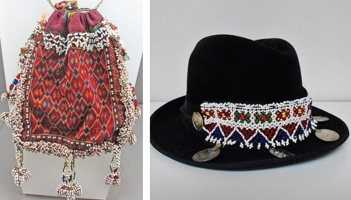 purse and hat tribal