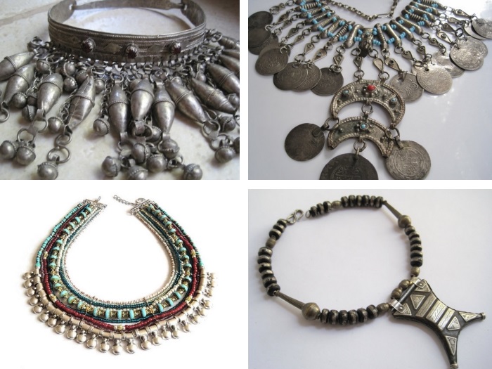 tribal necklaces collage